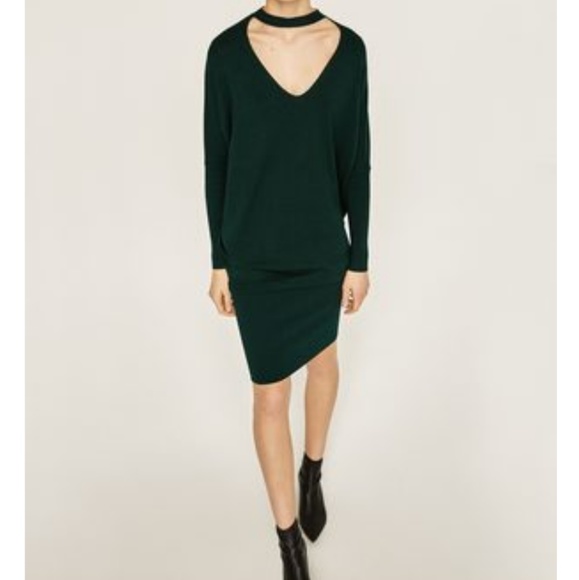 zara black sweater dress
